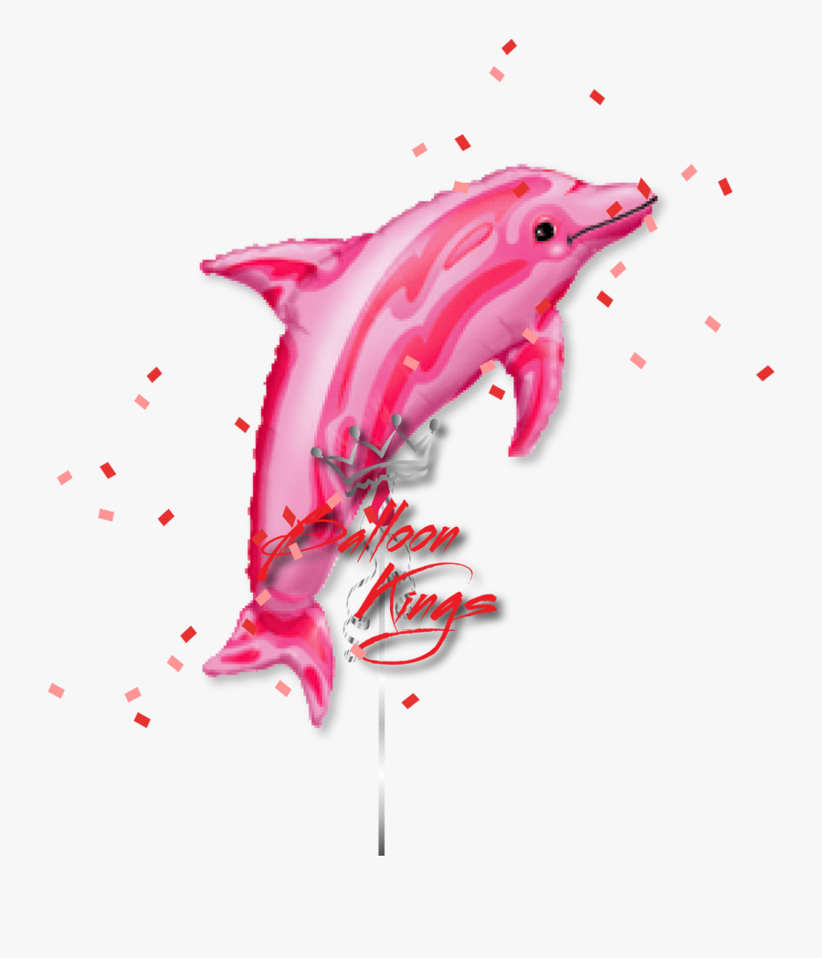 Transparent Dolphin Clipart - Pink Dolphin Balloon, Transparent Clipart
