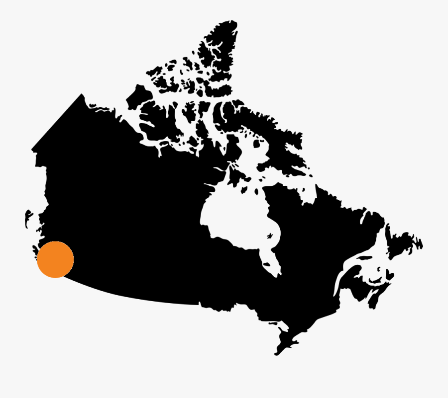Map Of Canada Silhouette, Transparent Clipart