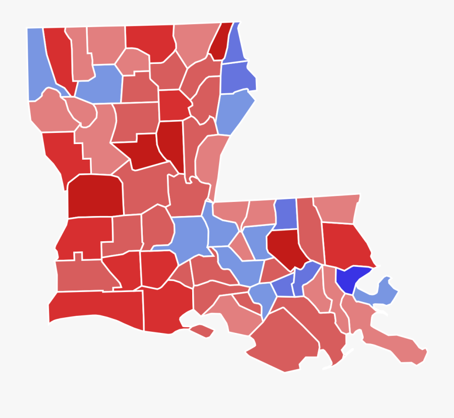 Louisiana Senate Runoff Election Results By County, - Louisiana 2016 Election, Transparent Clipart