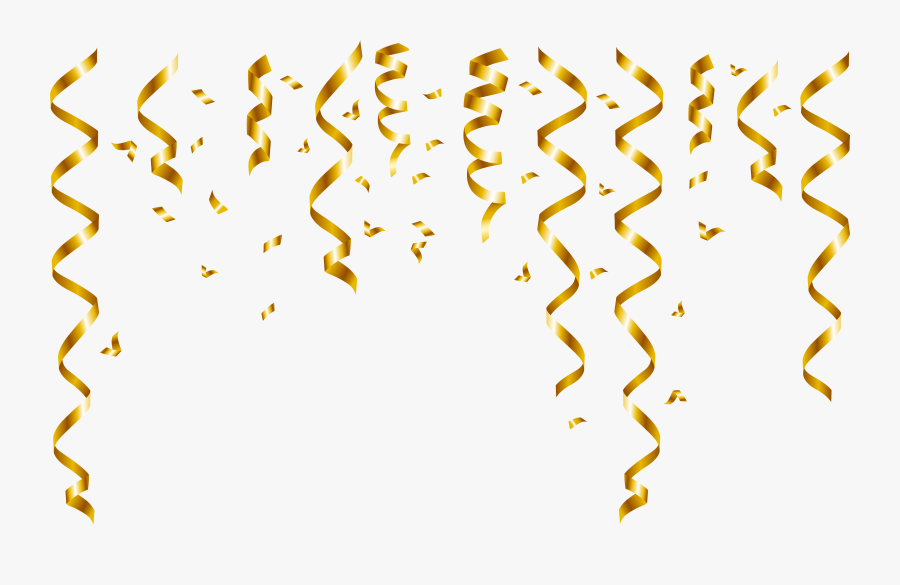 Gold Confetti Border Png - Transparent Background Gold Confetti Png, Transparent Clipart