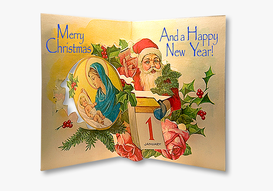 English Christmas Cards, Transparent Clipart