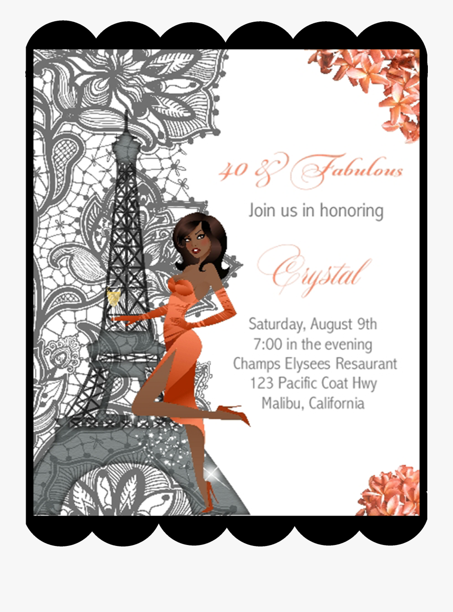 40 And Fabulous Birthday, Transparent Clipart
