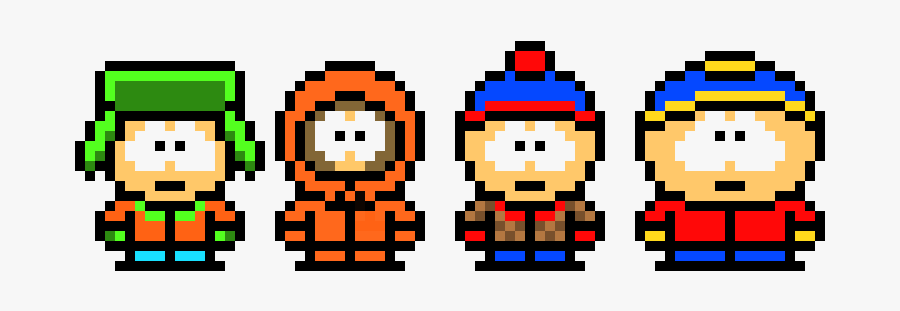 South Park Perler Beads, Transparent Clipart