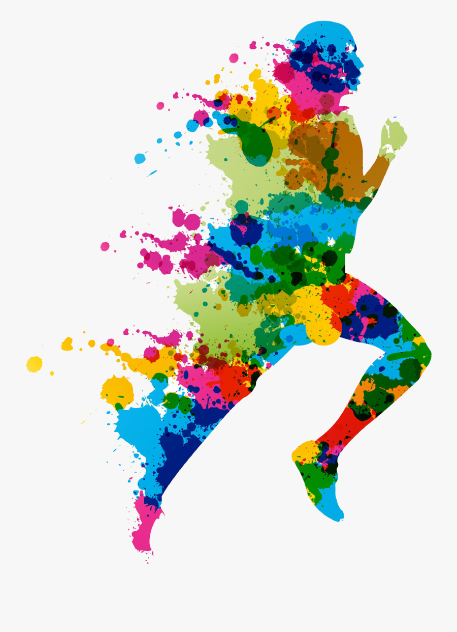 Color Running Png, Transparent Clipart