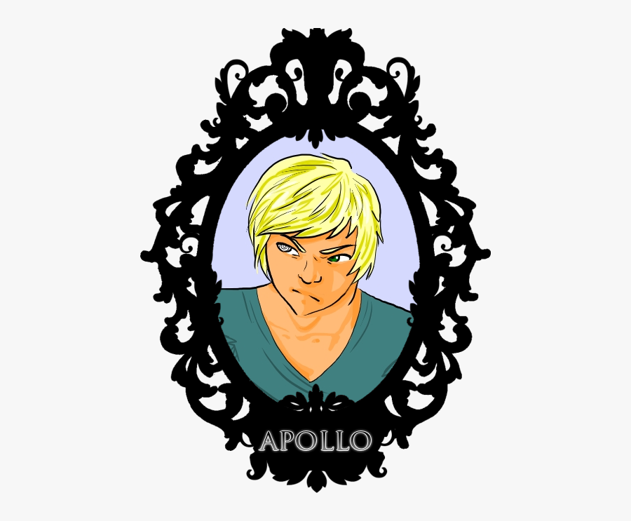 Blonde Hair, Bright Green Eyes, A Marked Eye[right], - Laser Cut Frame Vector, Transparent Clipart