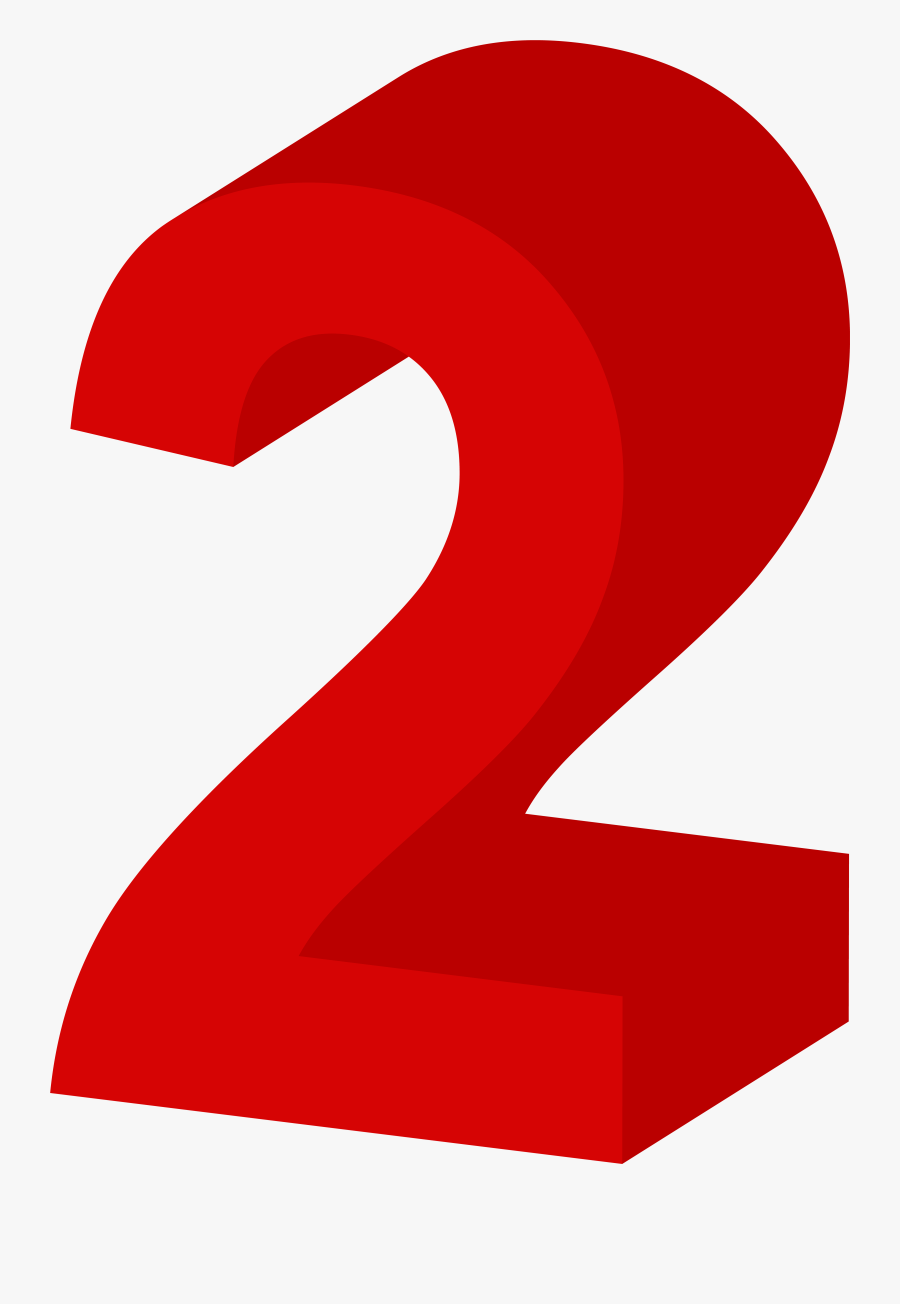 Transparent Number 28 Clipart - Numero 2 Rojo Png, Transparent Clipart