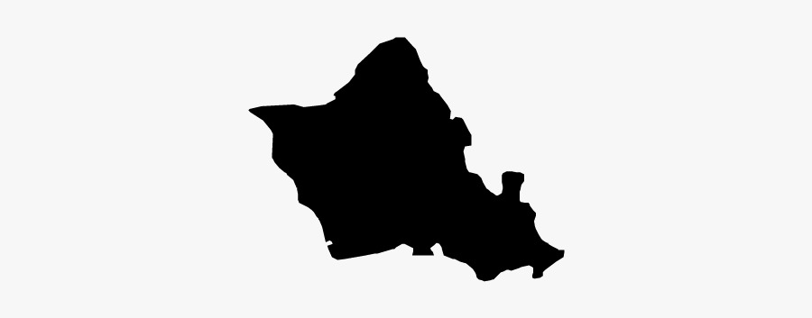 Oahu-black - Island Of Oahu Outline, Transparent Clipart