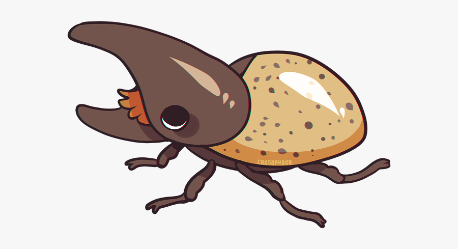 Hercules Bby - Beetle Insect Chibi, Transparent Clipart