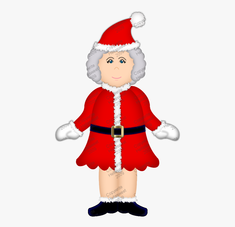 Santa And Mrs Claus Png Black And White & Transparent - Transparent Clipart Mrs Claus, Transparent Clipart