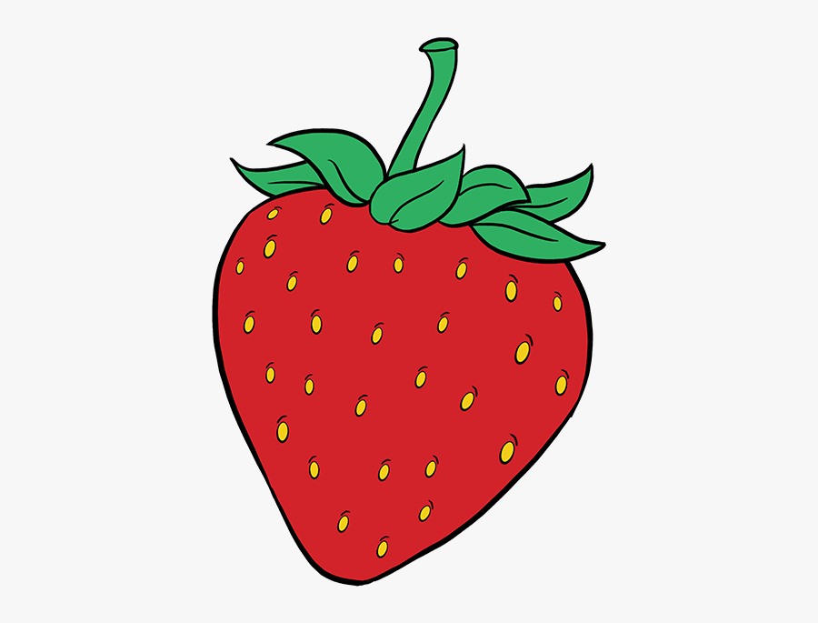 How To Draw Strawberry - Cartoon Strawberry, Transparent Clipart