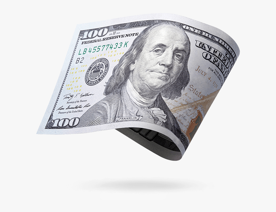 United States One Hundred Dollar Bill United States - Benjamin Franklin 100 Dolar Png, Transparent Clipart