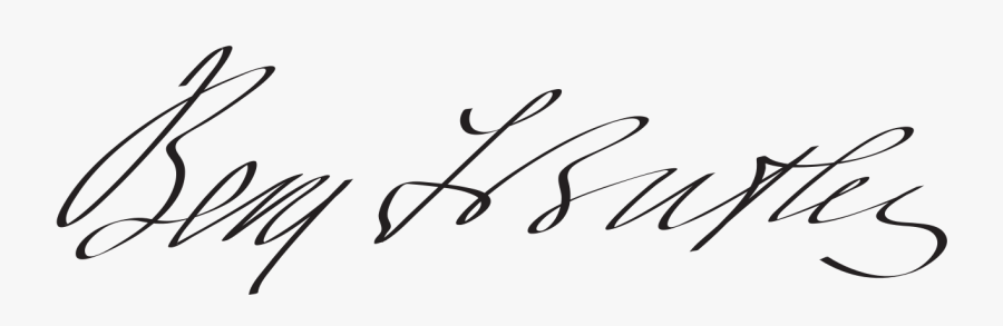 Ben Franklin's Signature Transparent, Transparent Clipart