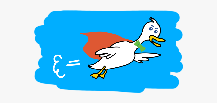 Superhero Duckduckgo Doodle, Transparent Clipart