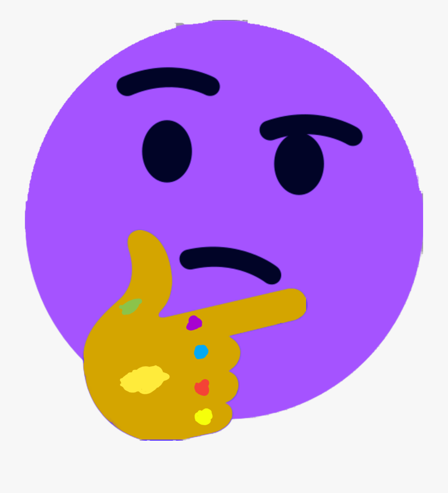 Thanos Thinking Emoji, Transparent Clipart