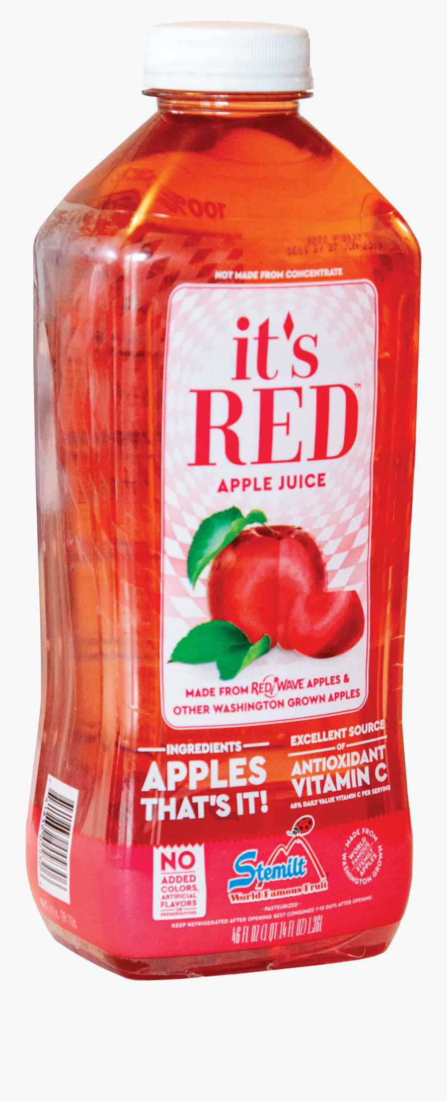 Clip Art Red Apple Juice - Its Red Apple Juice, Transparent Clipart