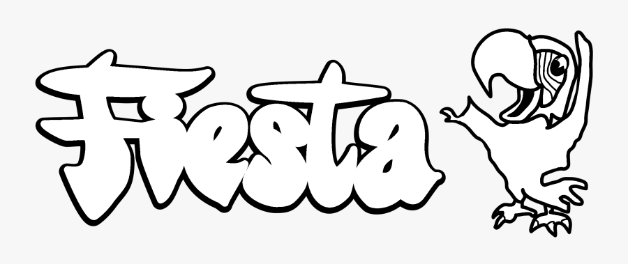 Fiesta Mart Logo Black And White - Drawing, Transparent Clipart
