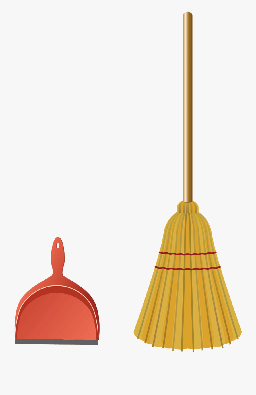 Broom Cleaning Illustration Cartoon Image - Cartoon Broom And Dustpan, Transparent Clipart