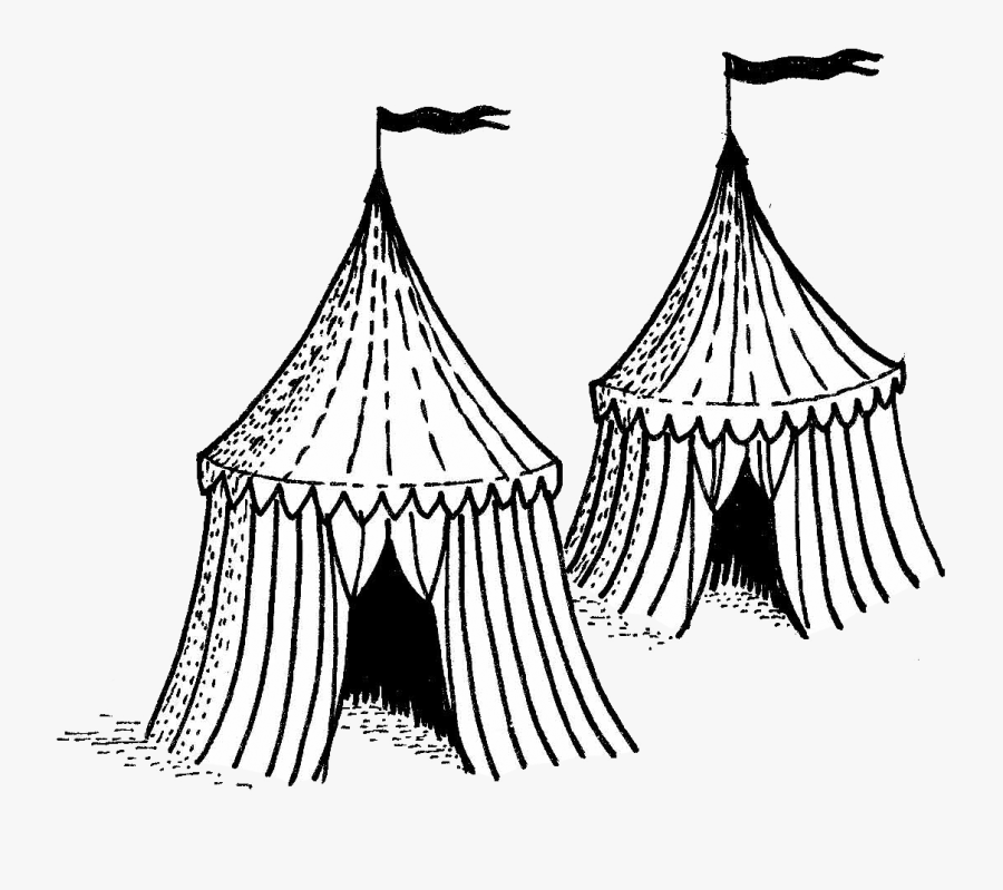 Late Medieval Pageant Tents - Illustration, Transparent Clipart
