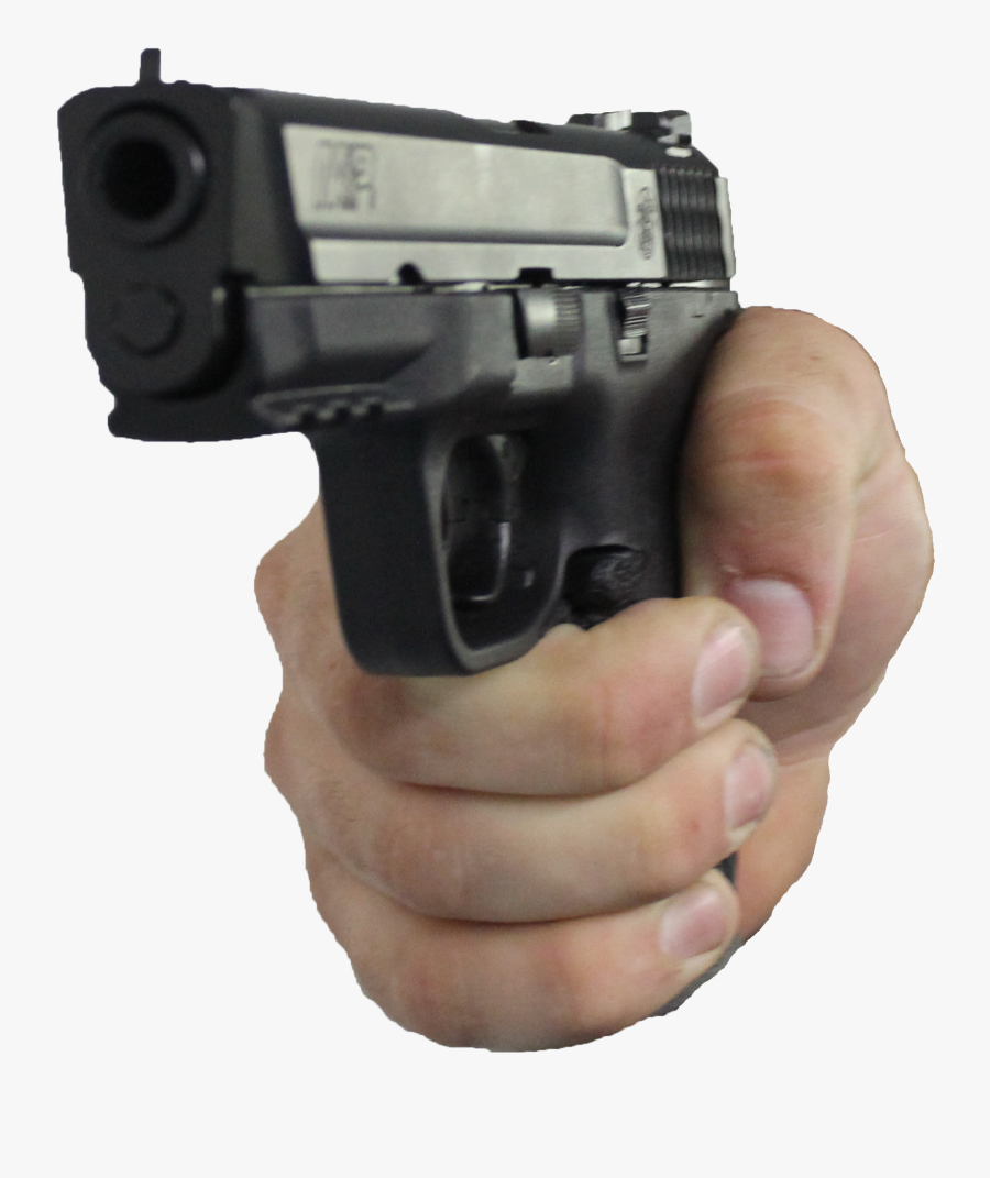 Firearm Pistol Hand Weapon - Hand Holding Gun Transparent, Transparent Clipart