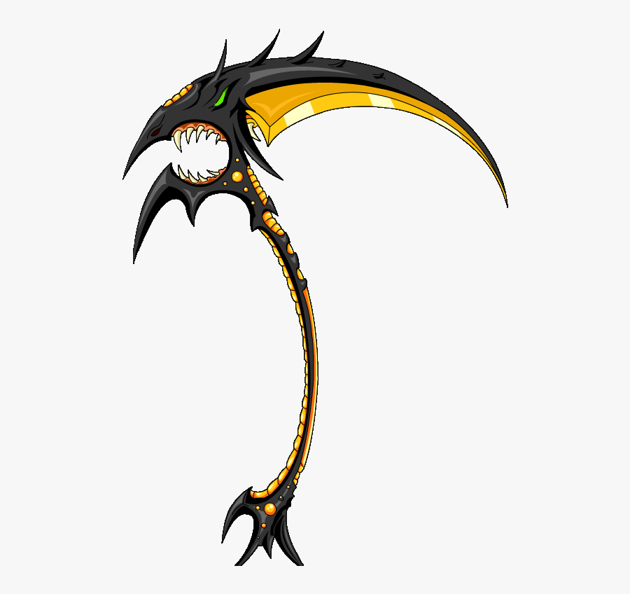 Gold Ebil Scythe - Gold Scythe, Transparent Clipart