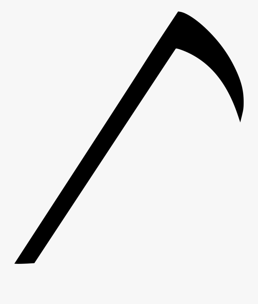 Halloween Tool Png Icon - All Black Scythe Transparent, Transparent Clipart