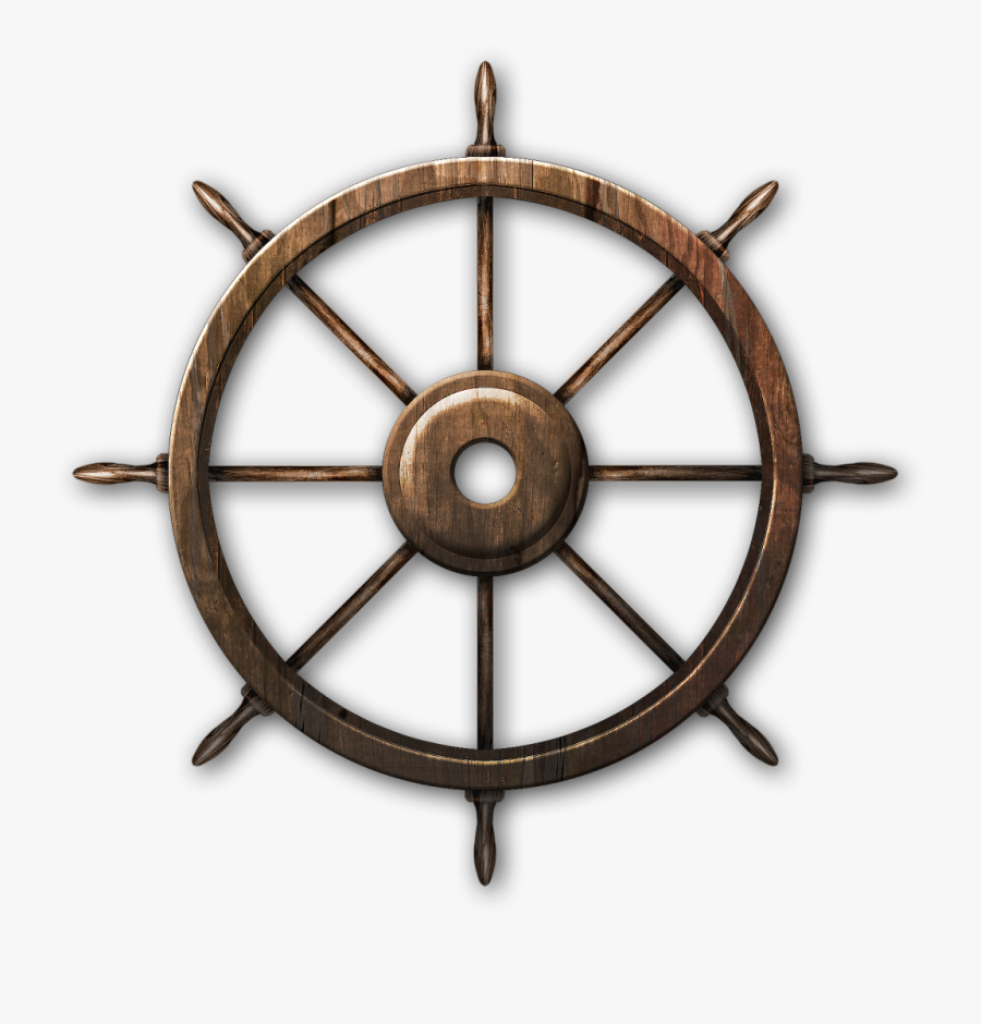 Ship"s Wheel Steering Wheel Boat, Transparent Clipart