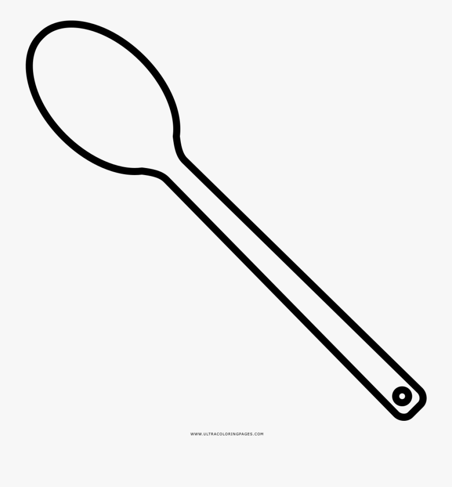 Spoon Drawing Colouring - Line Art, Transparent Clipart