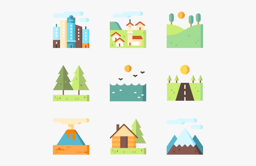 Field Clipart Rural Landscape - Landscape Free Icons, Transparent Clipart