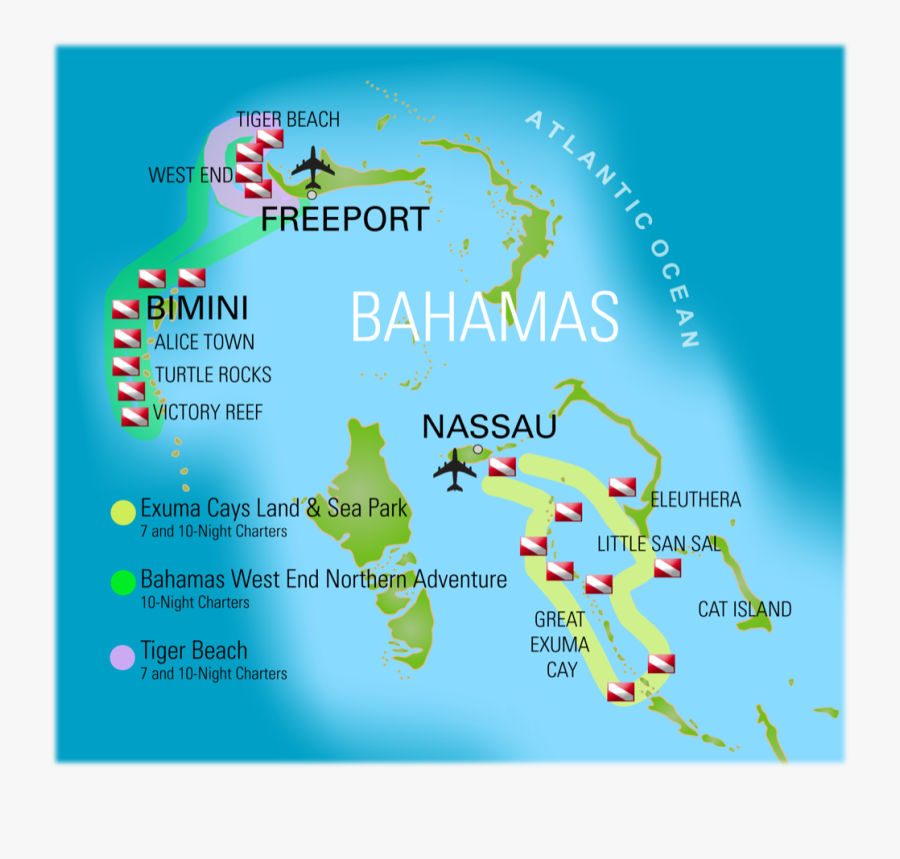 Clip Art Liveaboard Scuba Diving In - Map, Transparent Clipart