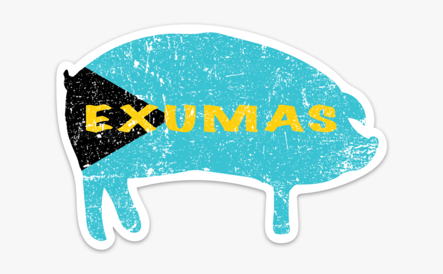 Exumas Pig Decal, Transparent Clipart