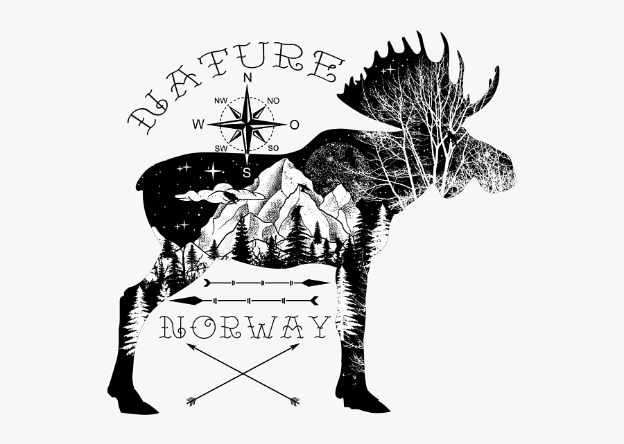 Moose Logo Tattoo, Transparent Clipart