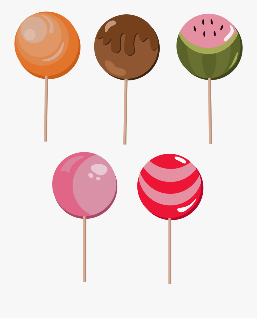 Transparent Lollipop Vector Png - Dibujo Paletas De Dulce, Transparent Clipart