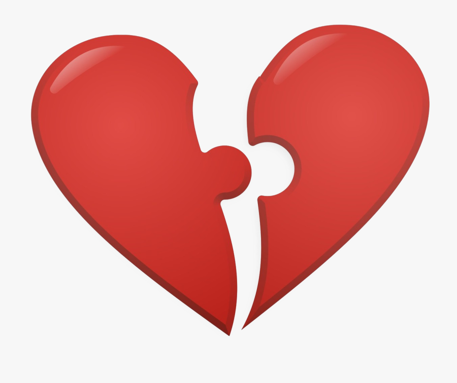 Broken Heart Puzzle Pieces, Transparent Clipart