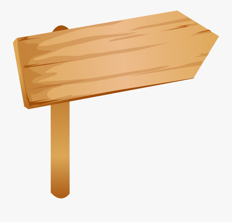 Transparent Wooden Plank Clipart - Wooden Sign Arrow Png, Transparent Clipart