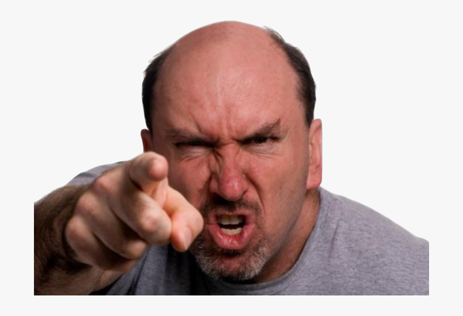 Anger Management Anger Management Aggression Screaming - Angry Man Pointing At You, Transparent Clipart