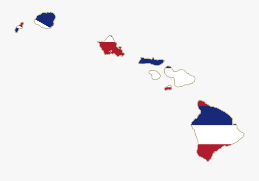 Hawaii Flag And Map, Transparent Clipart