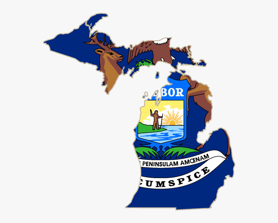 Michigan Republican Democrat Map, Transparent Clipart