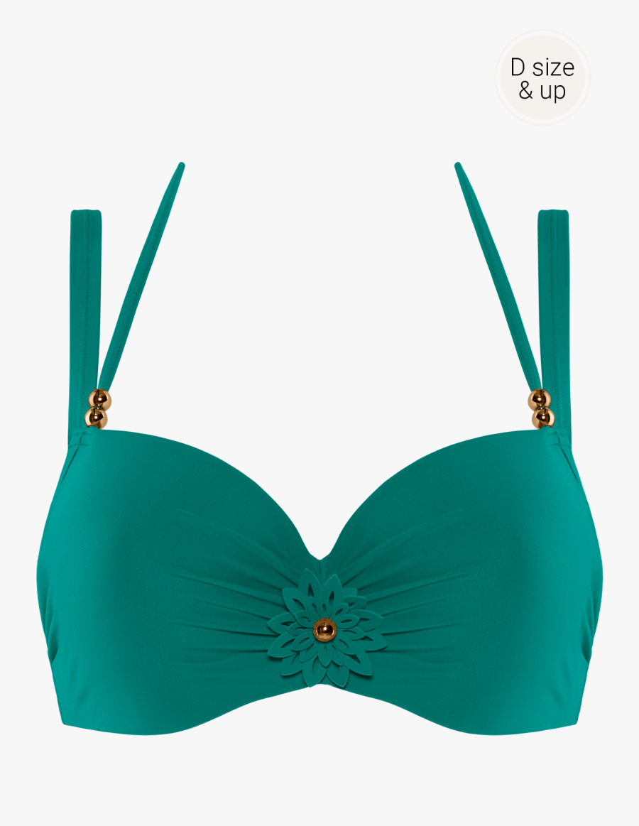 La Flor Plunge Balcony Bikini Top - Brassiere, Transparent Clipart