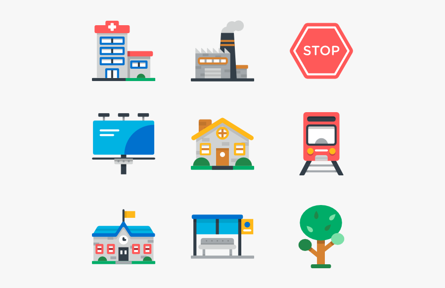 Line,clip - Town Vector Icon Png, Transparent Clipart