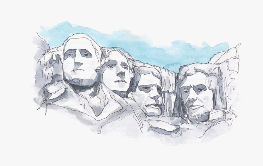 Clip Art Mount Rushmore Drawing - Mount Rushmore Png, Transparent Clipart
