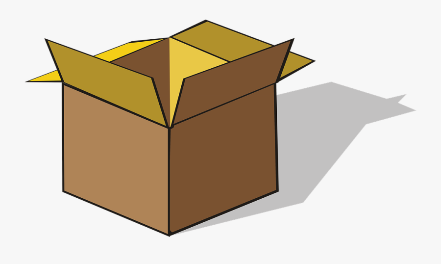 A Cardboard Moving Box - Hình Vẽ Thùng Carton, Transparent Clipart