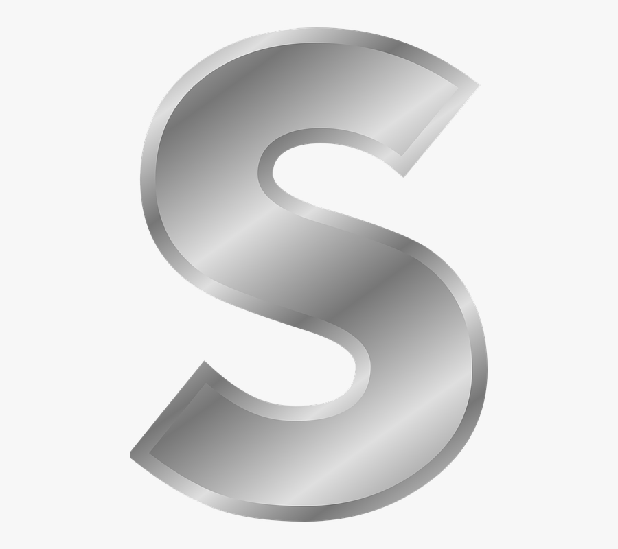 S, Letter S, Letter, Block, Alphabet, Type, Font, Style - Silver Letter S Png, Transparent Clipart