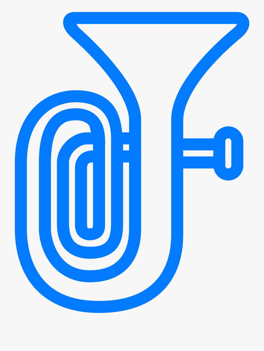 Clarinet Clipart Drawn - Tuba Clipart Black And White, Transparent Clipart