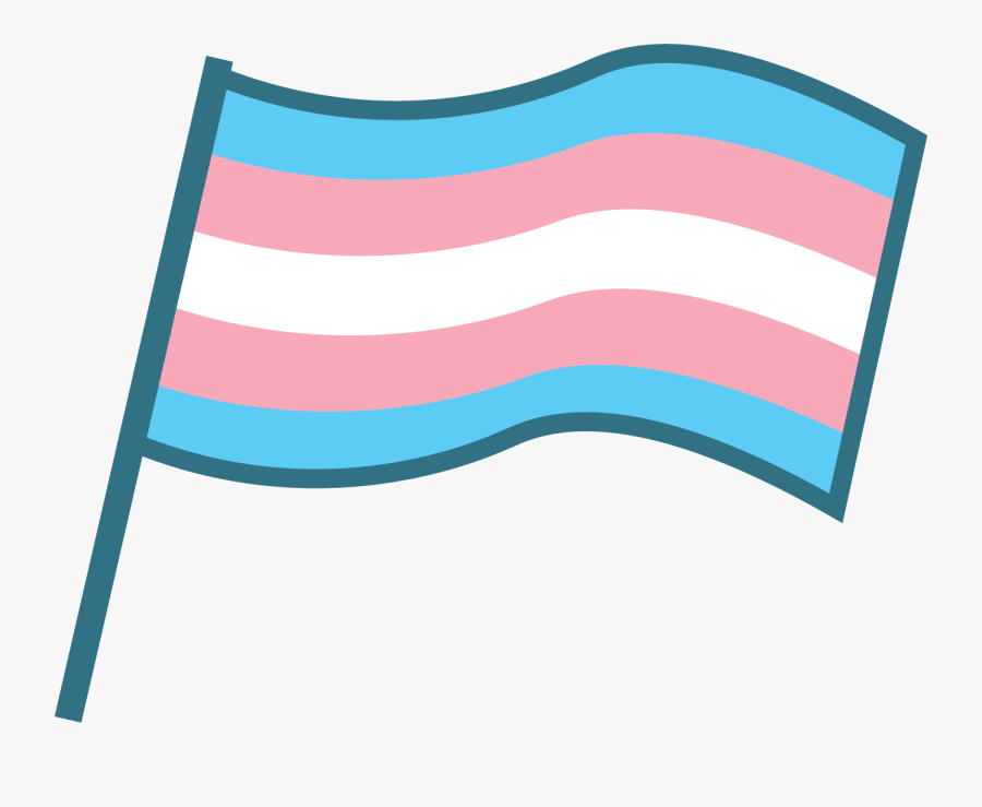 A Drawing Of The Transgender Flag - Transparent Trans Flag Png, Transparent Clipart