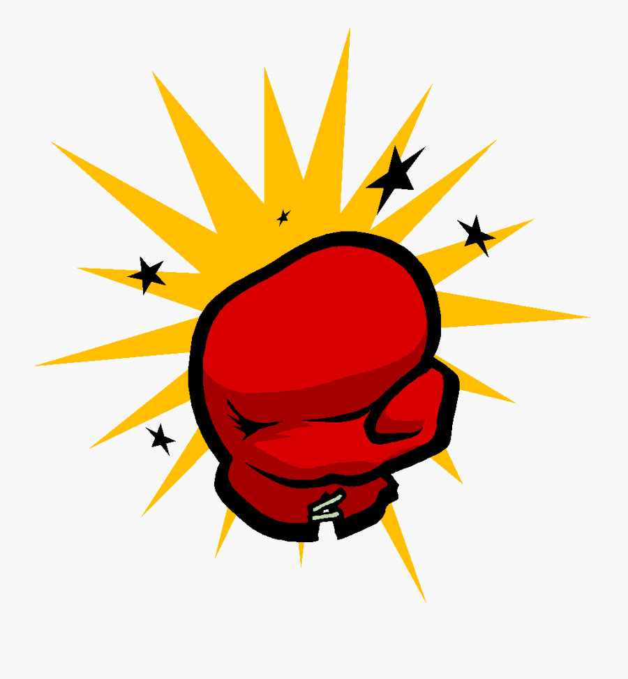 Boxing Gloves Punching Clip Art - Cartoon Boxing Glove Punch, Transparent Clipart
