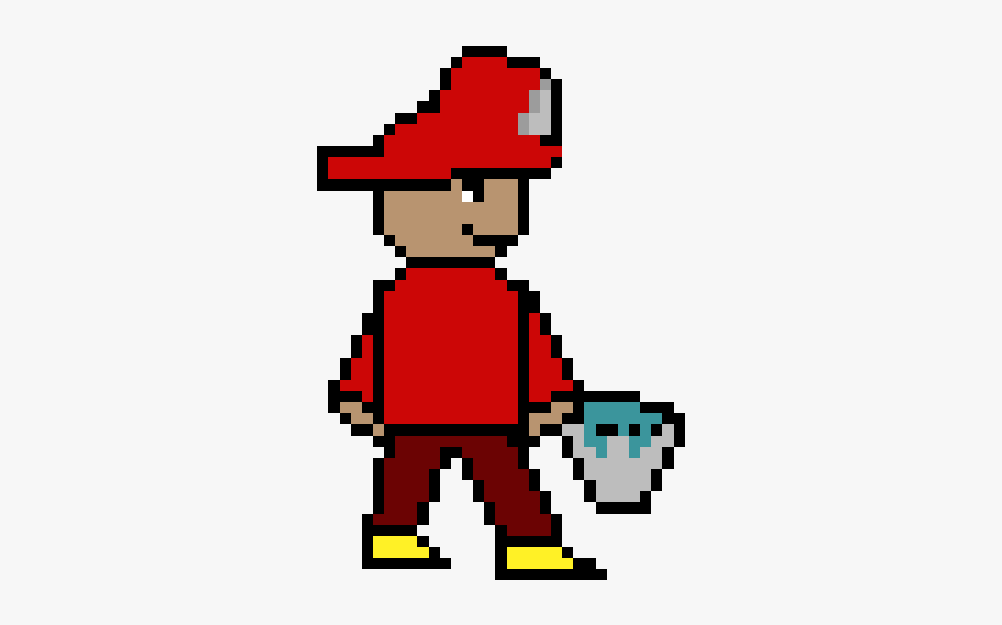 Fireman Pixel Art, Transparent Clipart