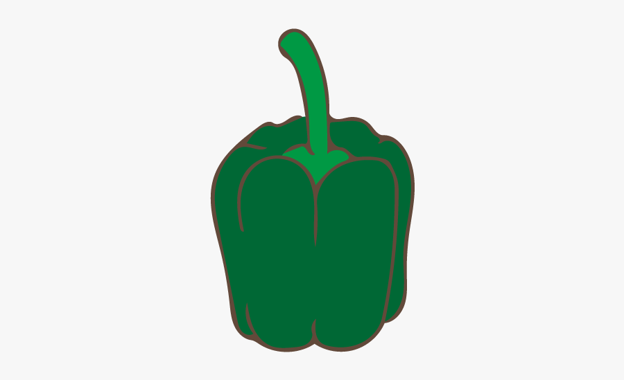 Green Pepper - Red Bell Pepper, Transparent Clipart
