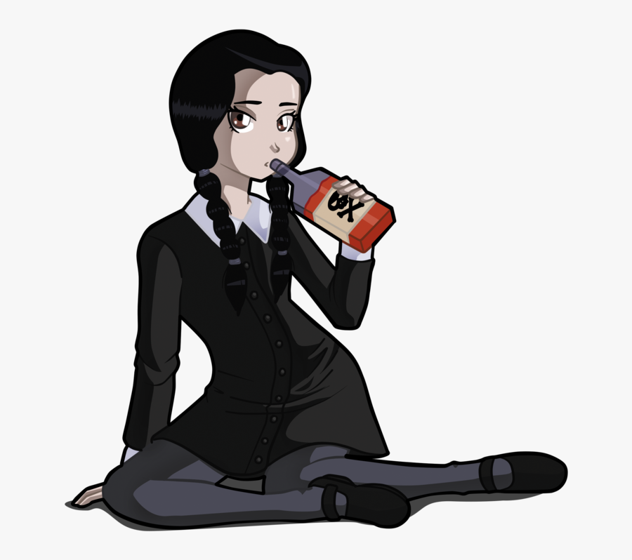 Addams Family Wednesday Cartoon, Transparent Clipart