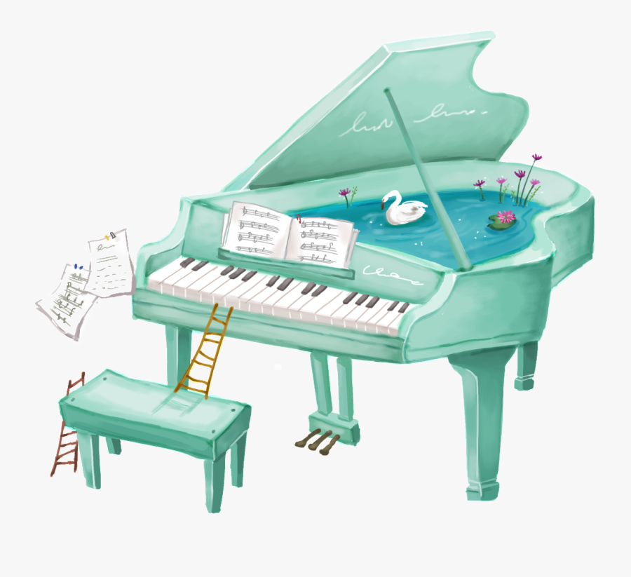 手繪 鋼琴, Transparent Clipart