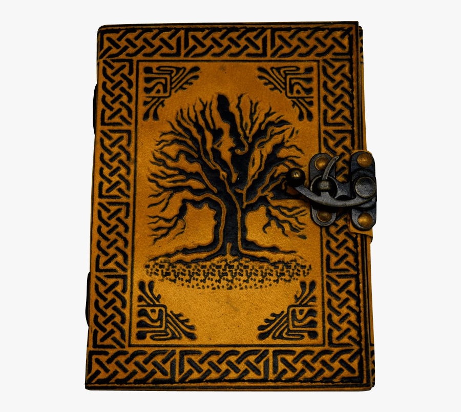 Light Brown Tree Of Life Leather Journal - Motif, Transparent Clipart